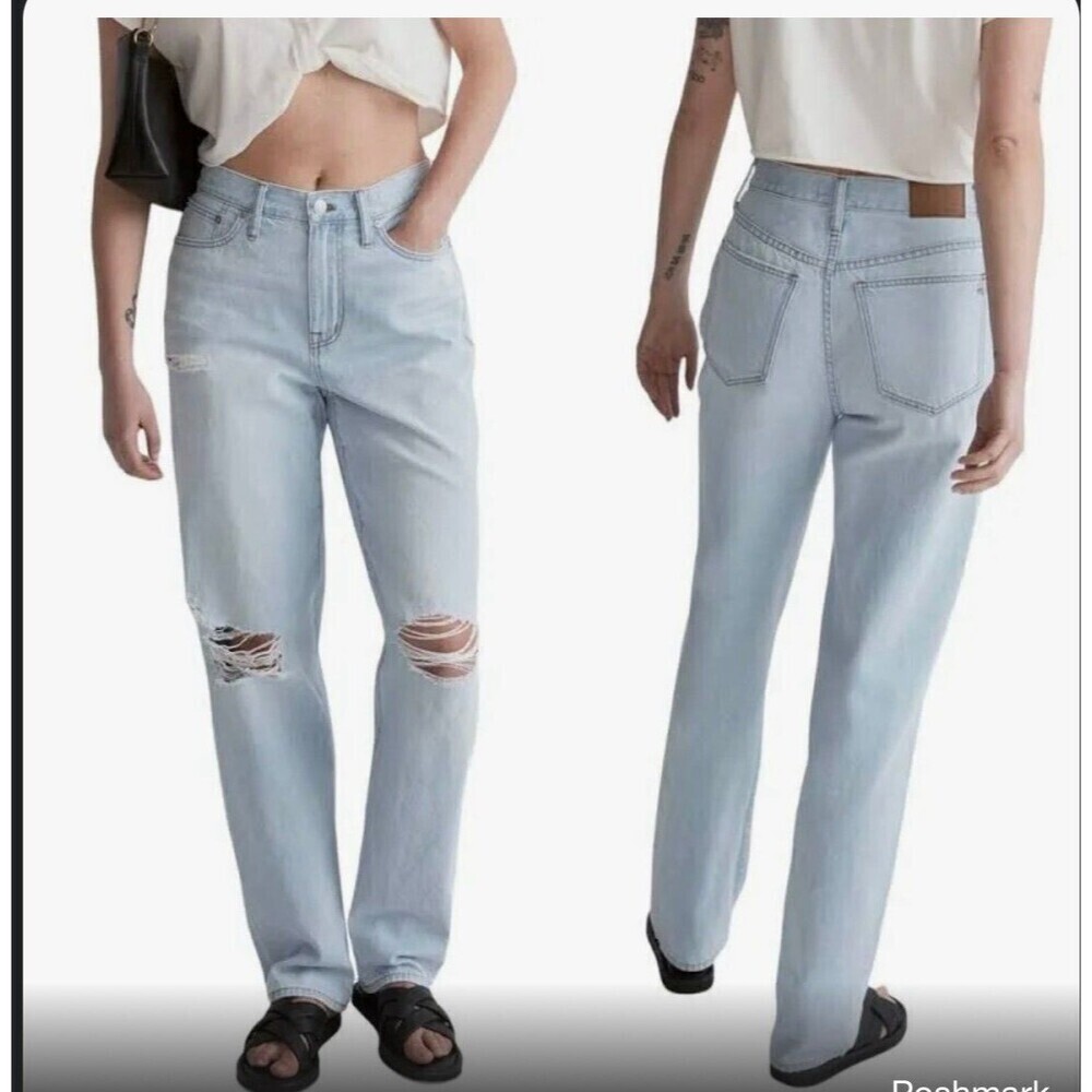 Madewell Women's Slouchy Boyfriend High Rise Blue Jeans Size 32T